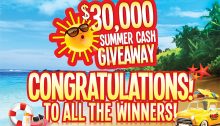 30K Summer Cash Giveaway Winners