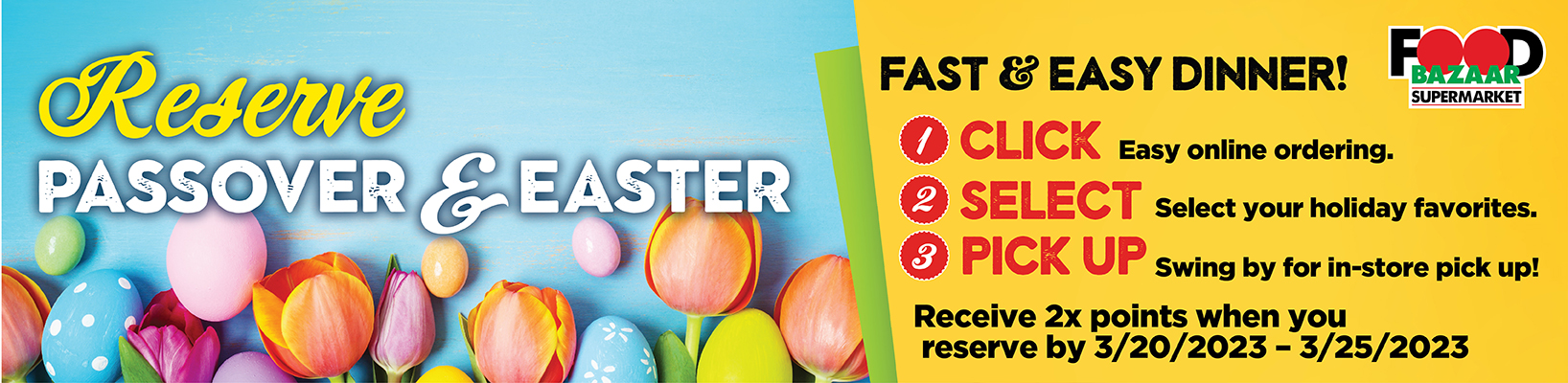 Reserve Passover & Easter Dinner!