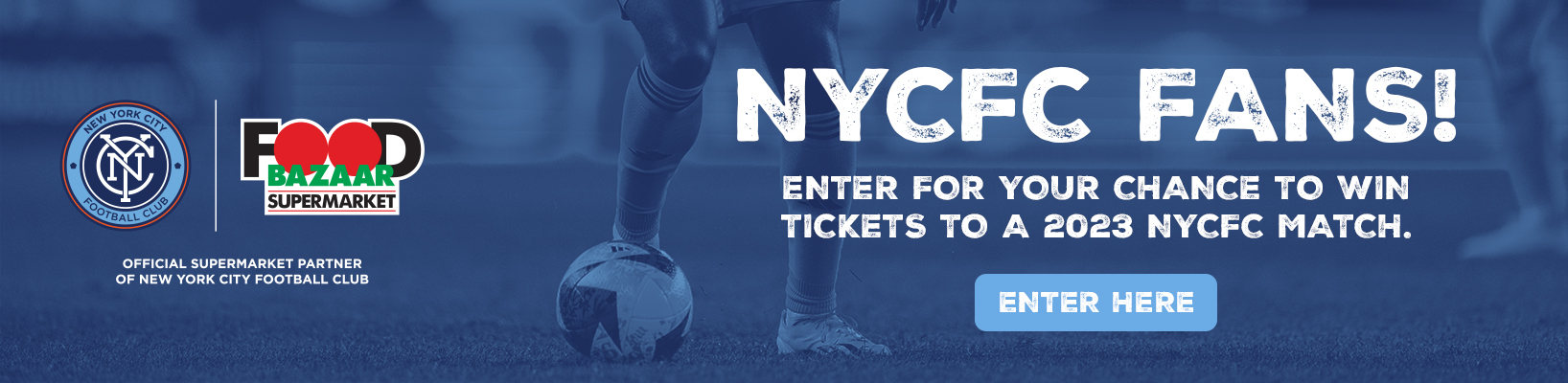 NYCFC FANS! - Enter for your chance to win tickets to a 2023 NYCFC match.