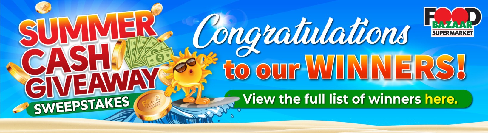 Summer Cash Giveaway - Congratulations to our Winners!