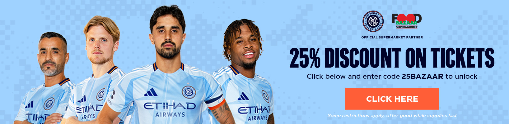 25% Discounts on Tickets for NYC Football Club