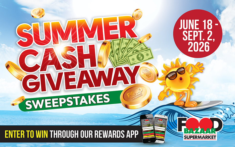 Summer Cash Giveaway Sweepstakes - Enter to win through our rewards app.