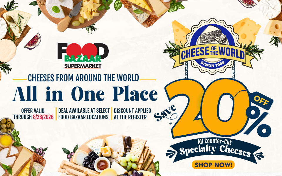 Cheeses From Around The World All In Once Place - SAVE 20% Off Counter-Cut Specialty Cheese.